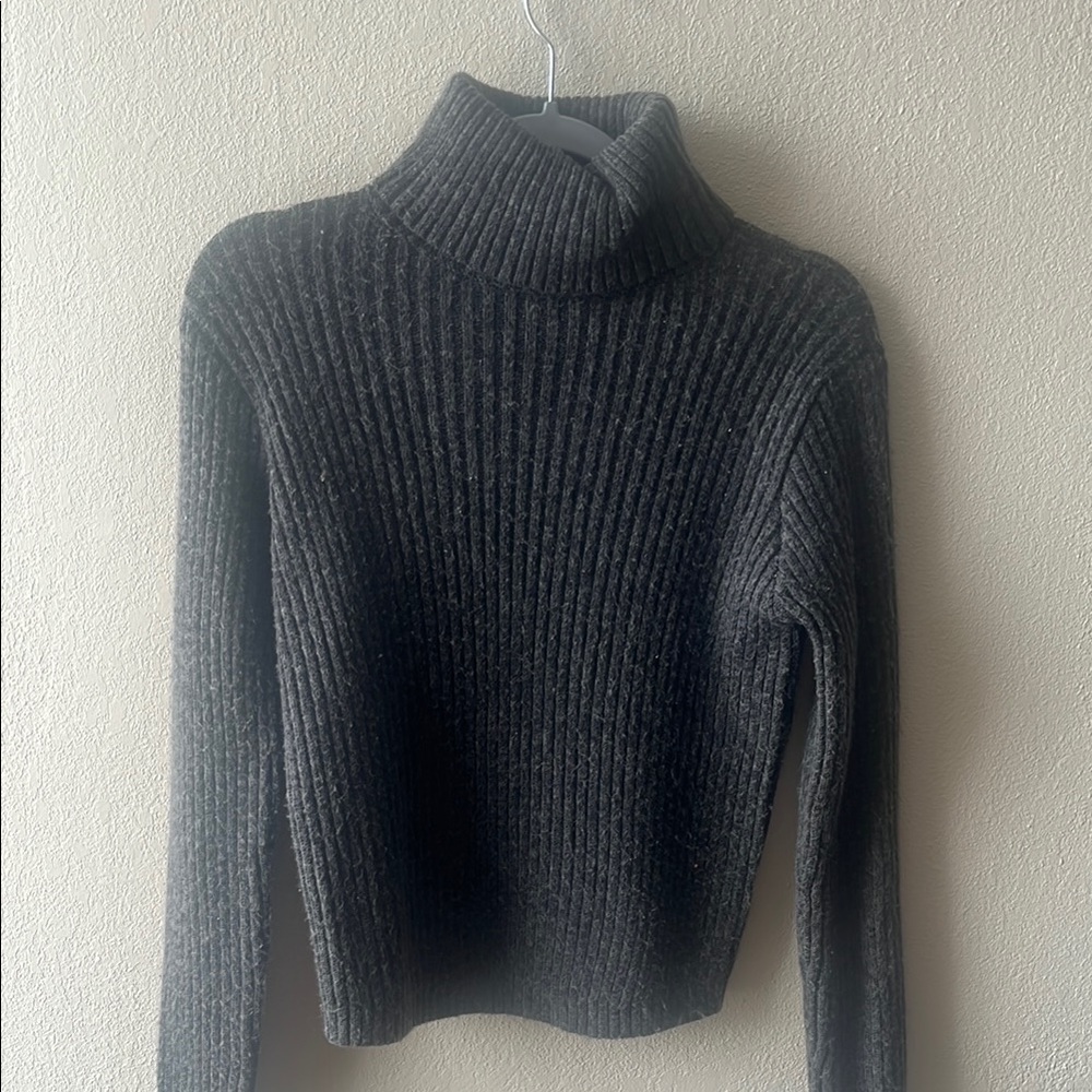 Primark Black Ribbed Knit Turtleneck Sweater